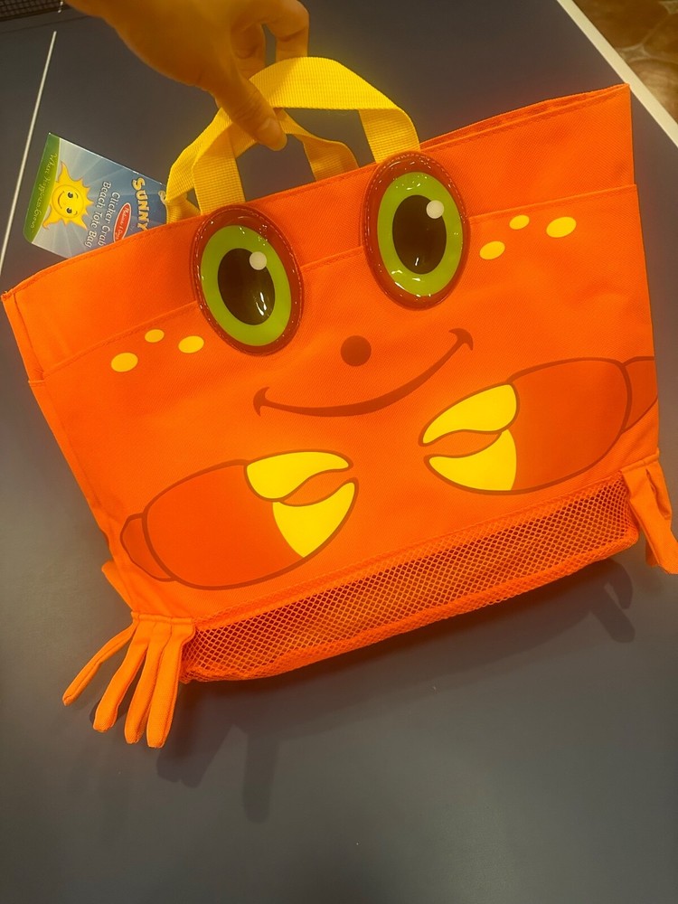 Melissa & Dough Beach Tote bag orange crab NEW
