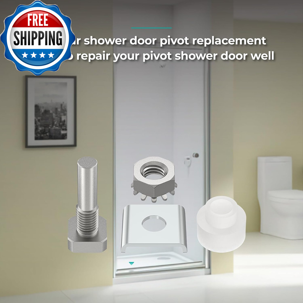 Shower Door Hinge Pin Kit with Pivot Bushing for Framed...