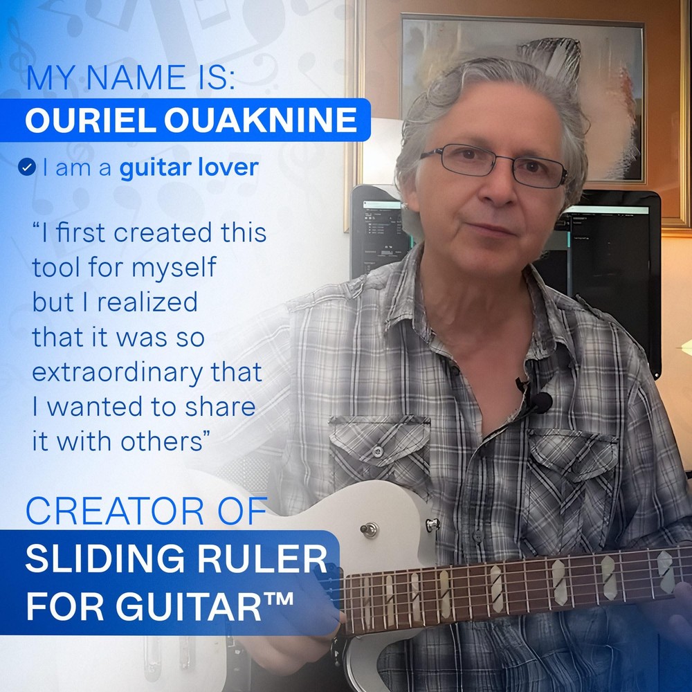 Guitar Scale Chart Sliding Rulers for Pentatonic, Diatonic & Modes Practice