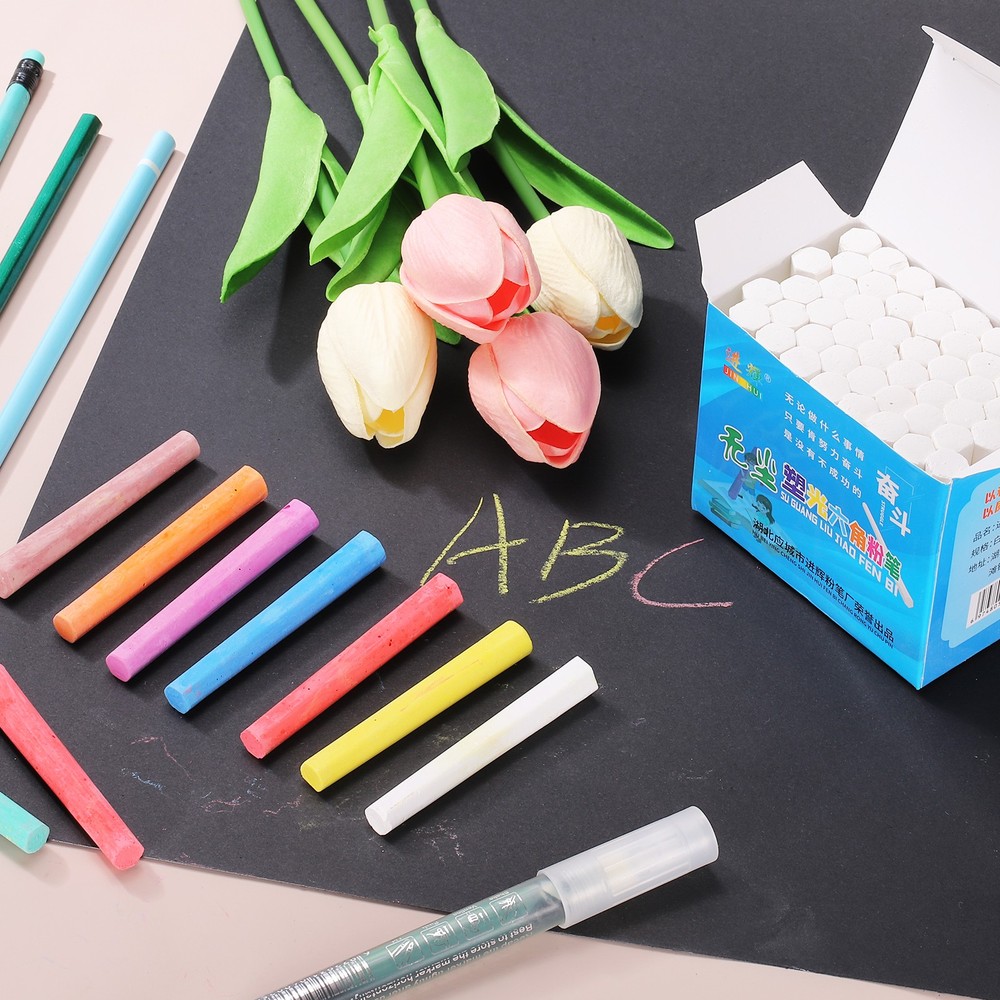 48 PCS Chalkboard Chalk, Dustless Chalk Small Bulk, Orange