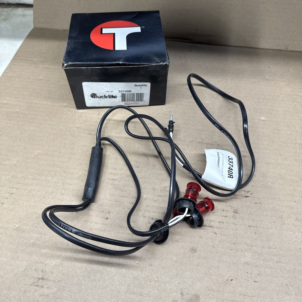 Identification Light Assembly Sealed Red Round Grommet Mount LED