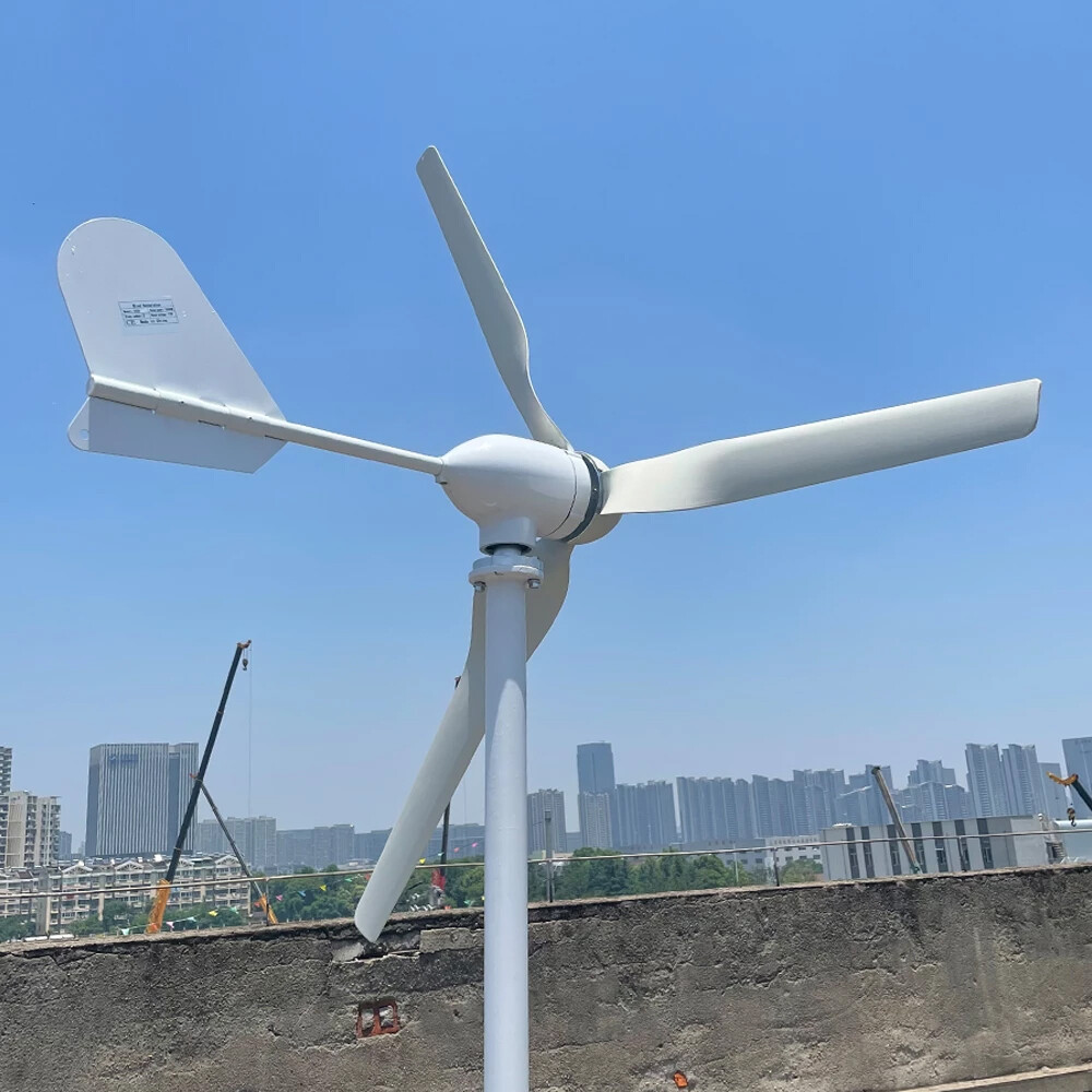 New Energy 1000W 12V 24V 48VHorizontal Axis Wind Generator With MPPT Controller