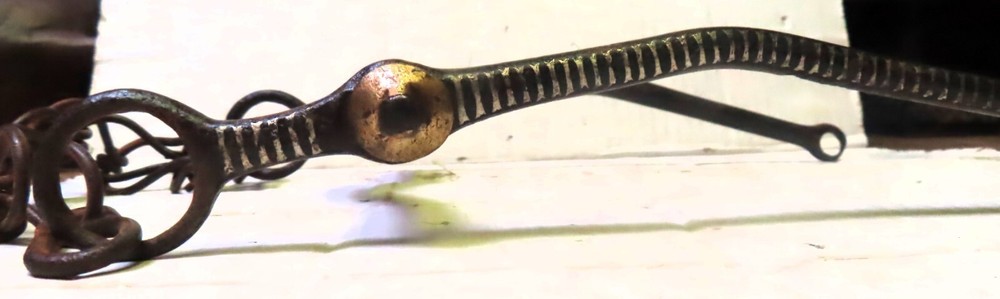 Antique Straight Bit with Silver Stripes & Chain #2
