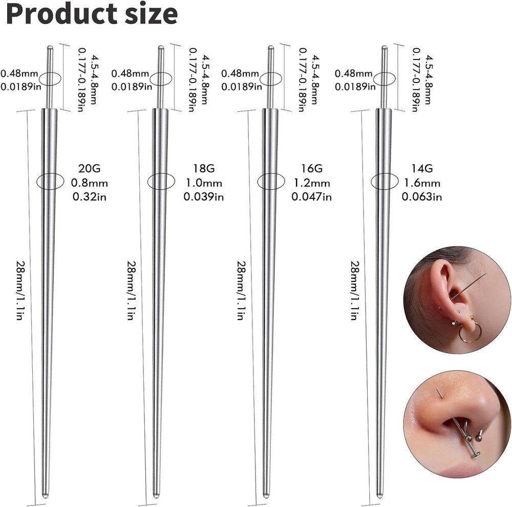 Piercing Taper Mixed 4Pcs Changing Tools Mixed-4pcs