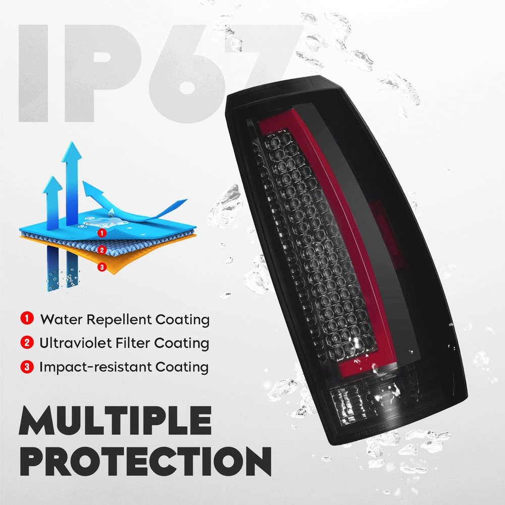 Cenfeild Tail Lights Assembly [LED Kit] Compatible with Chevy Avalanche 2007-...