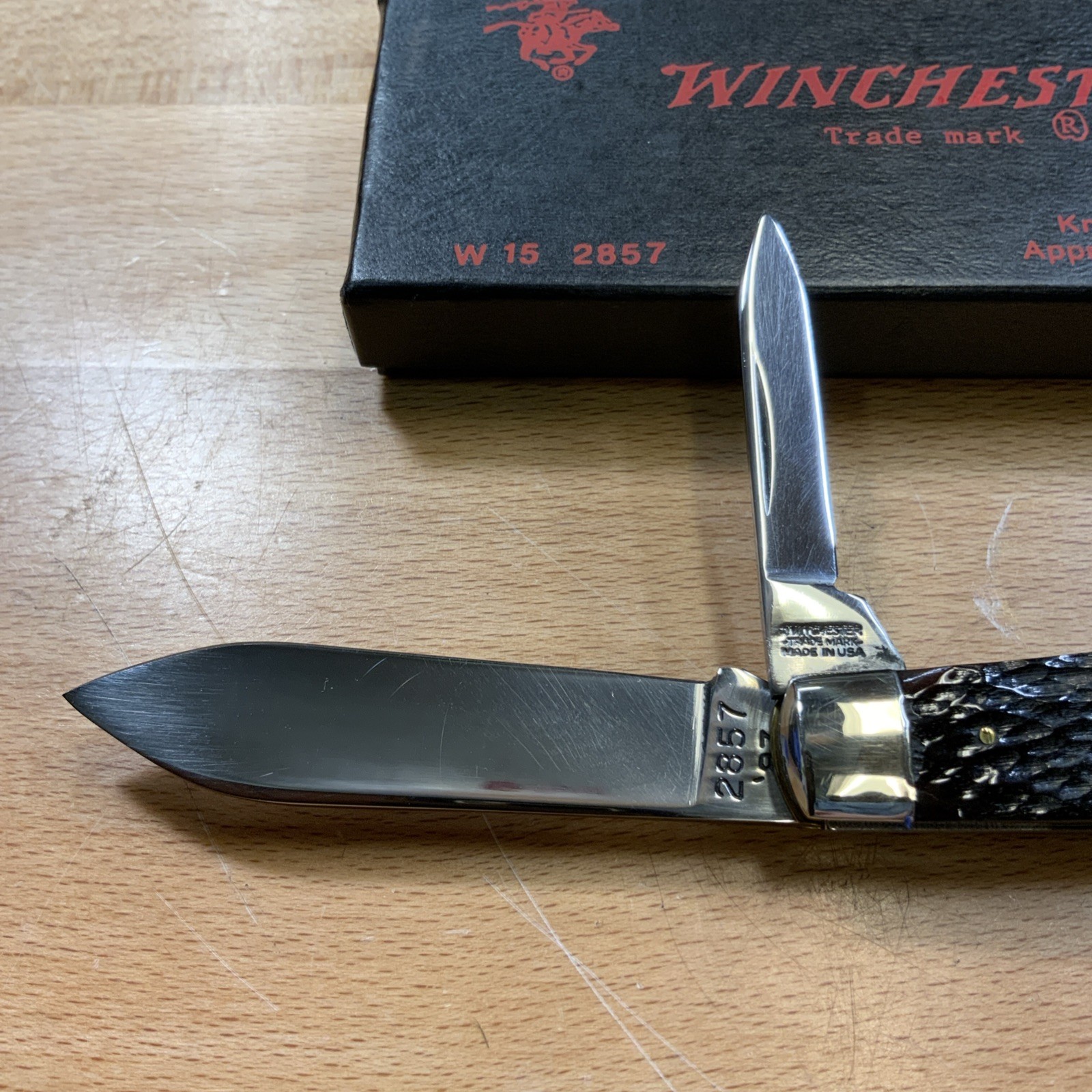 Winchester Torpedo Jack 2857 Two Blade , Original Box Excellent 1987 Made In USA