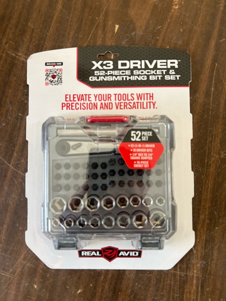 Real Avid X3 Driver 52-Piece Gunsmithing Tool Kit w/ Sockets & Bits
