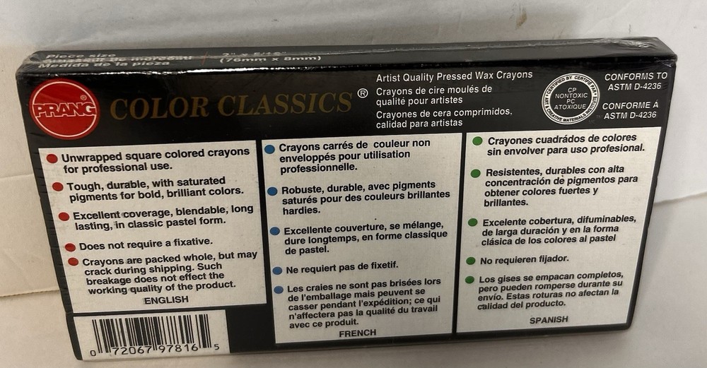 PRANG COLOR CLASSICS PRESSED WAX CRAYONS #97816 Some Broken Pieces