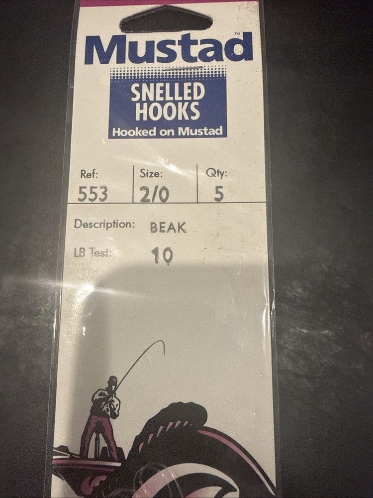 Mustad Ref 553 Beak 2/0 10lb Test 5 Per Pack