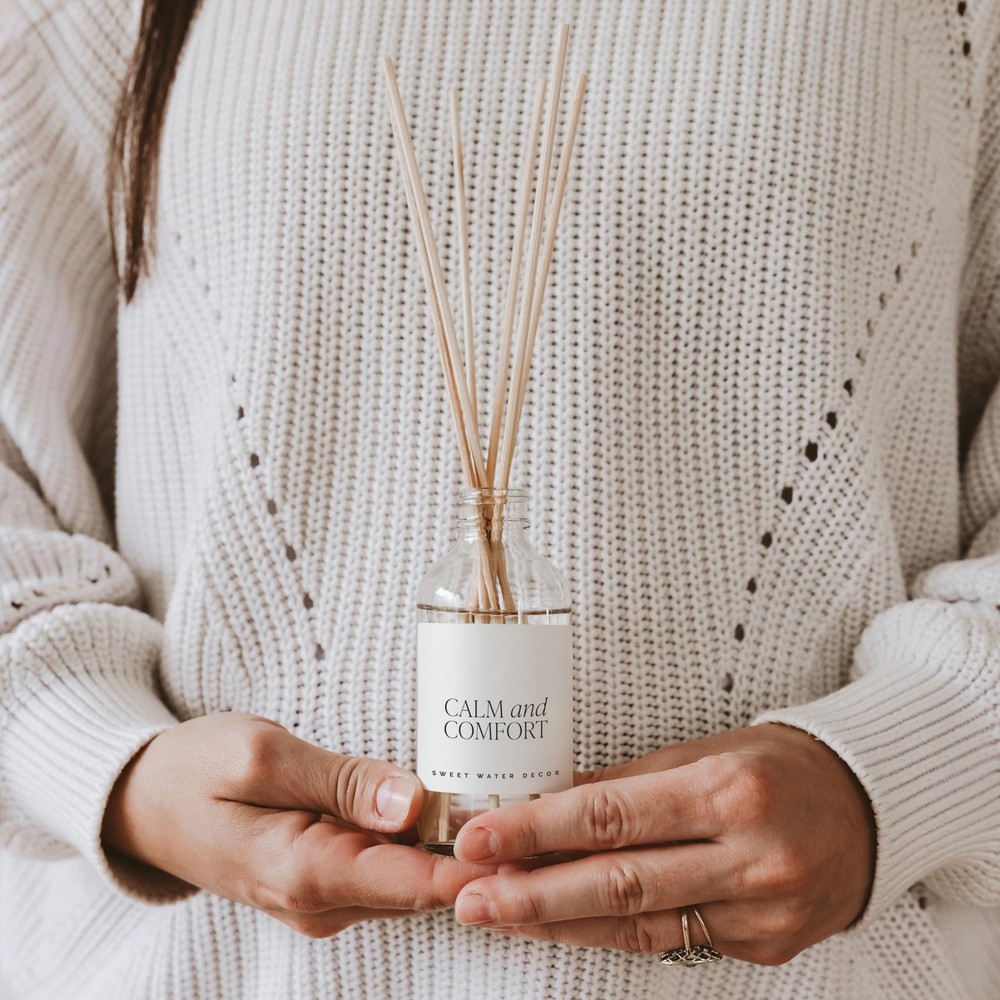 Sweet Water Decor Calm and Comfort Reed Diffuser Set | Lavender, Patchouli, E...