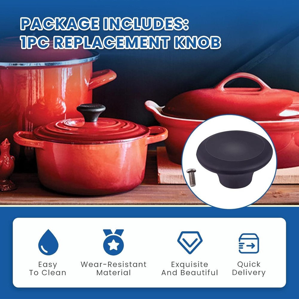 Black Replacement Knob For Cooktops,Gas,Electric,Halogen,Ceramic,Induction,Oven