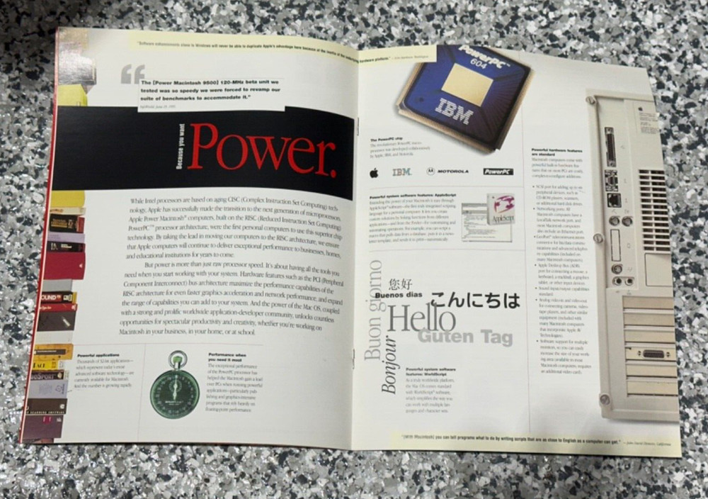 Apple Computer 1996 "Why Macintosh?" Promotional Ad Brochure