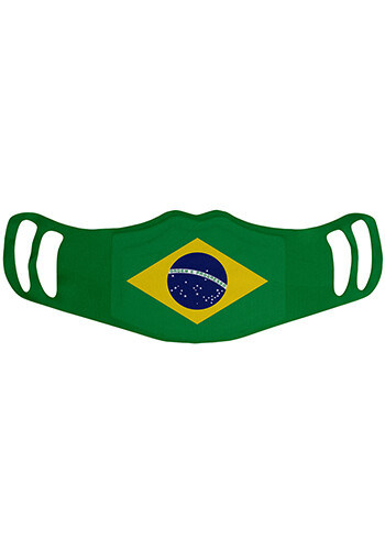 Brasil Flag Face Mask  Polyester  Washable & Reusable  100 %