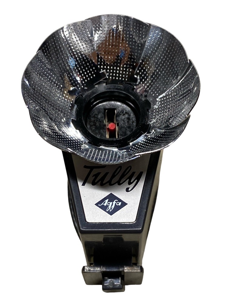 Vintage Agfa Tully Camera Flash W/ Leather Case Germany