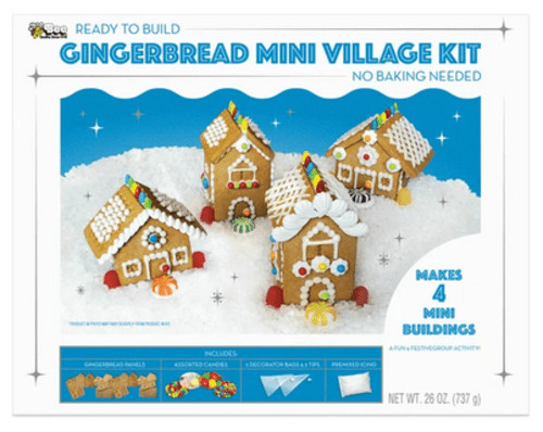 BEE  (11-PACK) Each Makes (4) Mini Gingerbread Villages Kit  - No Baking Needed