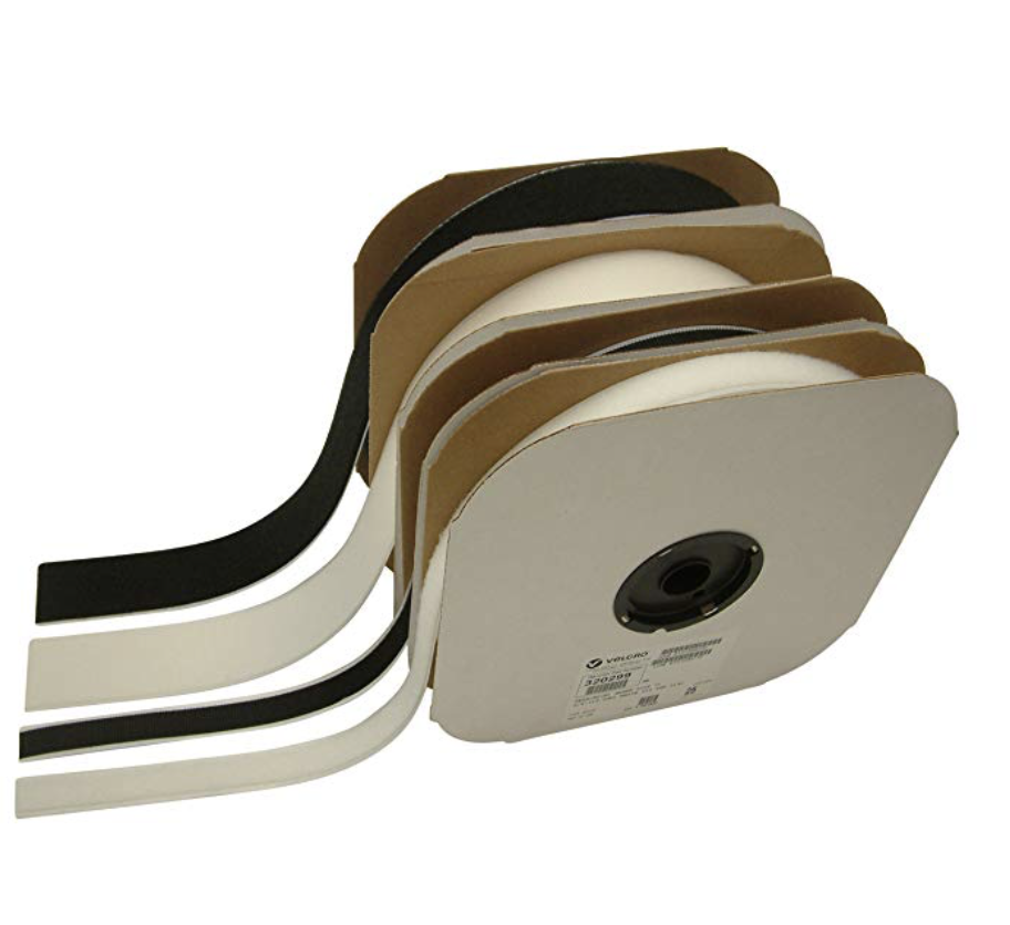 TEXACRO Velcro Tape Black and White HOOK and LOOP. Available in Multiple Sizes.