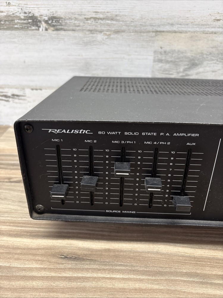 Realistic 80 Watt Solid State PA Amplifier MPA-80 Model 32-2026A - Tested/Works