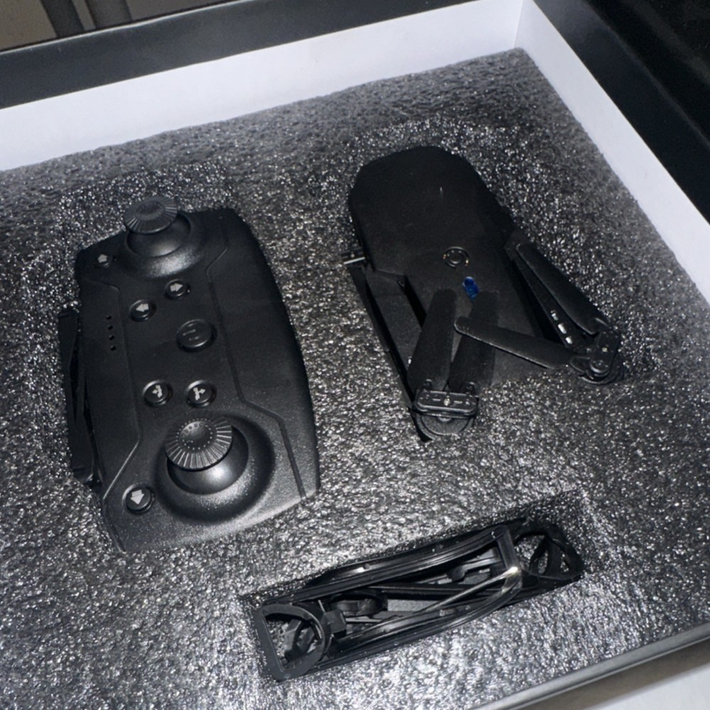 SMS Foldable Electric Quadcopter Drone Black Plastic with Controller