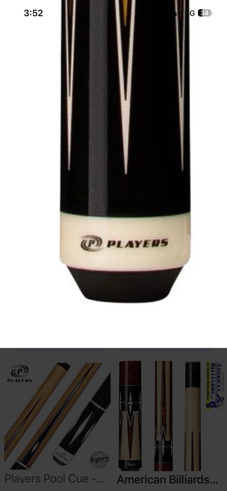 Players Pool Cue Decal