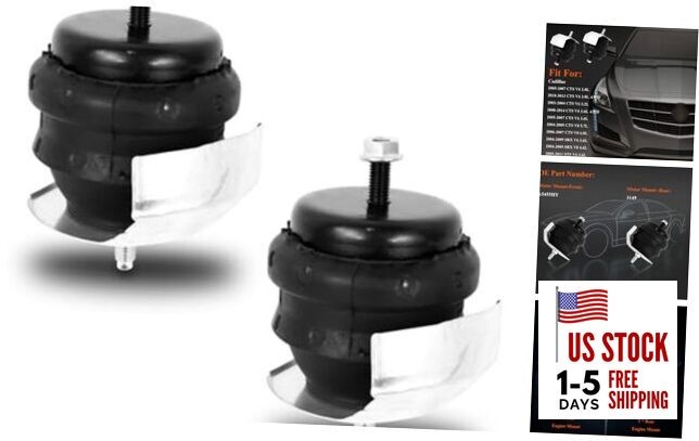 Engine Motor Mount Set 2Pcs Compatible with Cadillac 2003-2014 CTS, 2004-2009