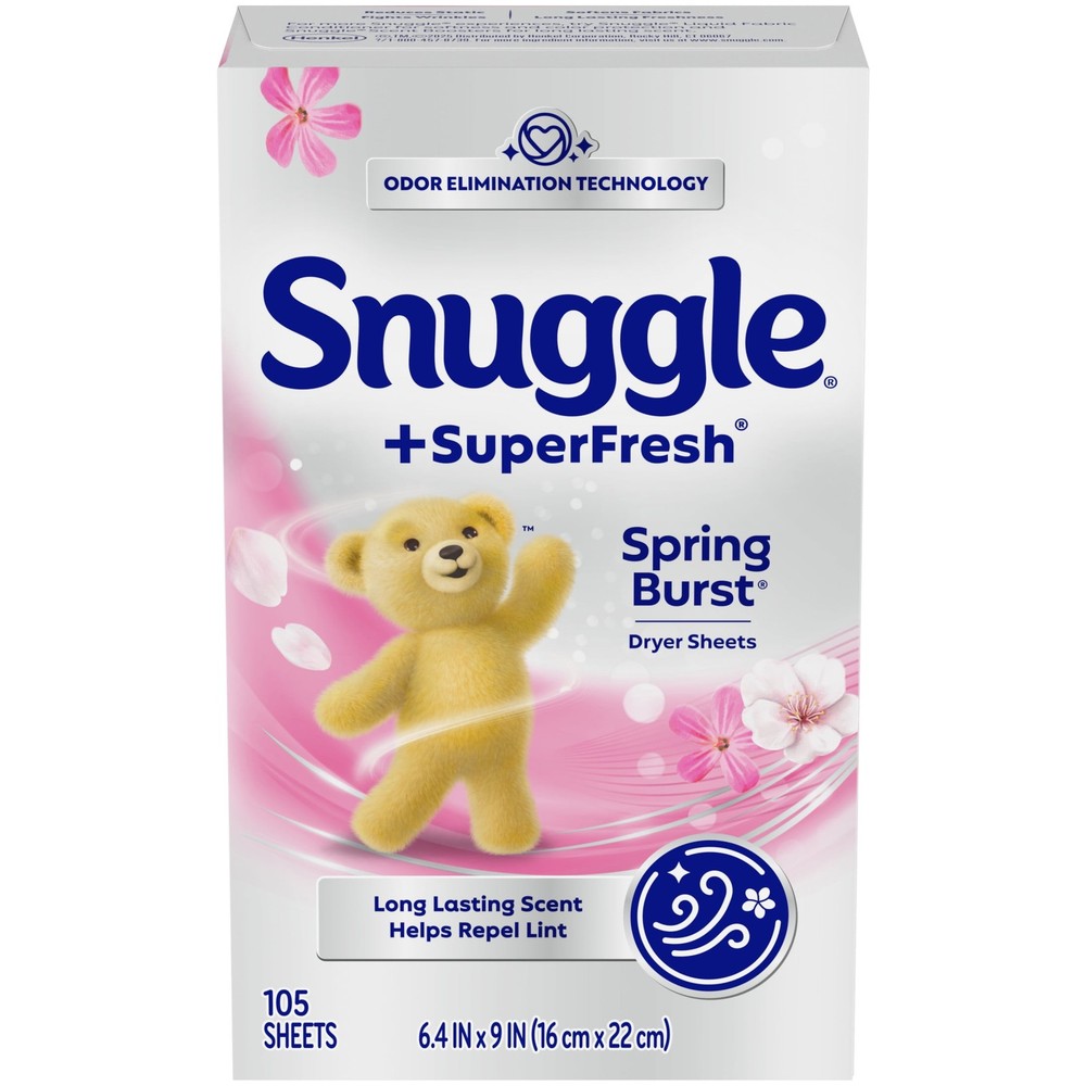 Fabric Softener Dryer Sheets, Spring Burst Formula, 200-Count