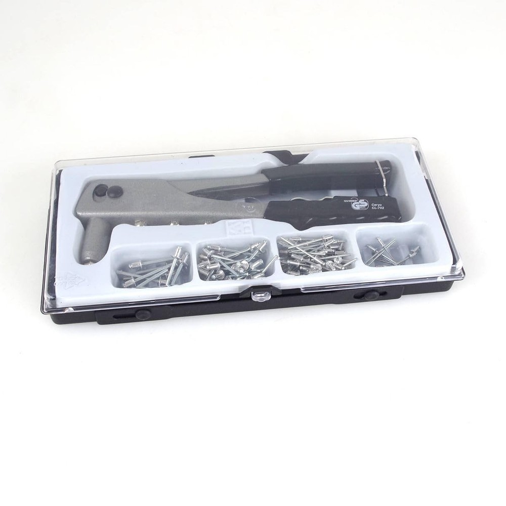 Riveter set including 100 rivets