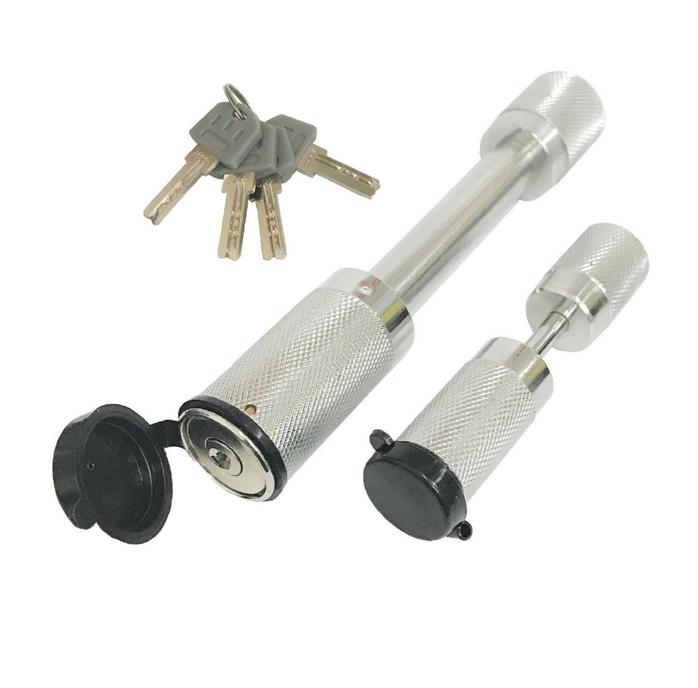 Keyed Alike 5/8 Hitch Pin and 1/4 Trailer Coupler Lock Set Same Key Locking
