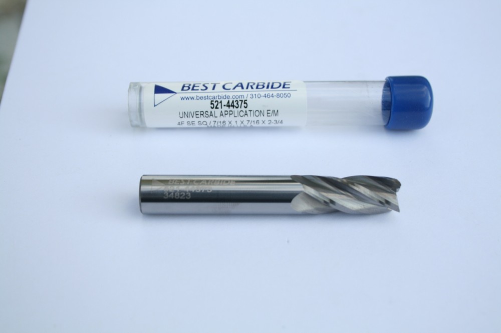 BEST CARBIDE 4 FLUTE UNIVERSAL APPLICATION 7/16"(.4375) END MILL "NEW"