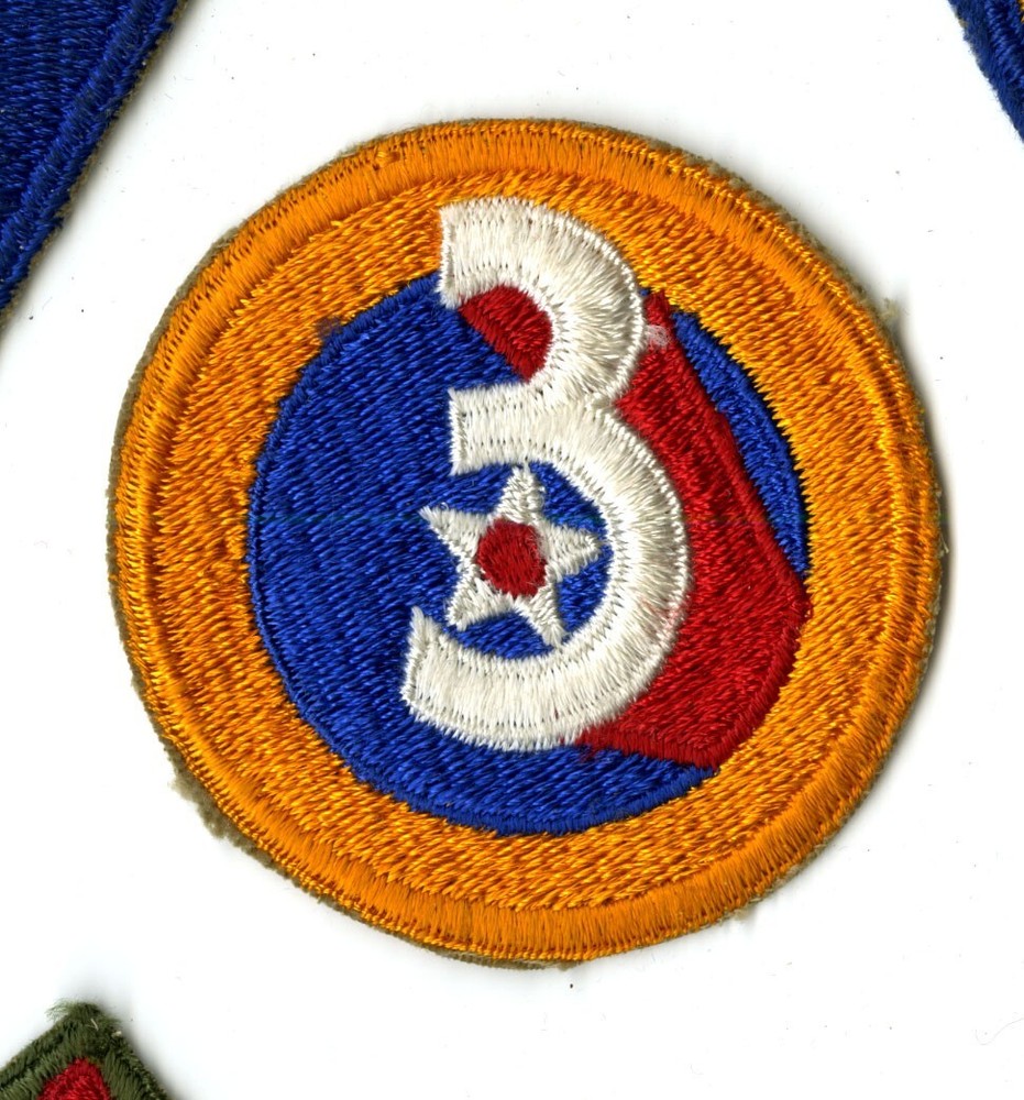 3rd Air Force Patch White Back WWII Vintage Florida Antisubmarine