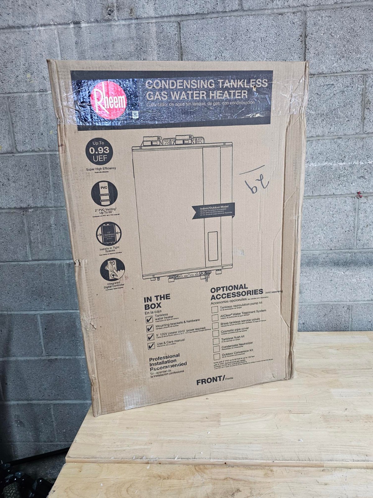 RHEEM ECOH160DVLN-3 Tankless Natural Gas Water Heater 8.4 GPM 157,000 BTU