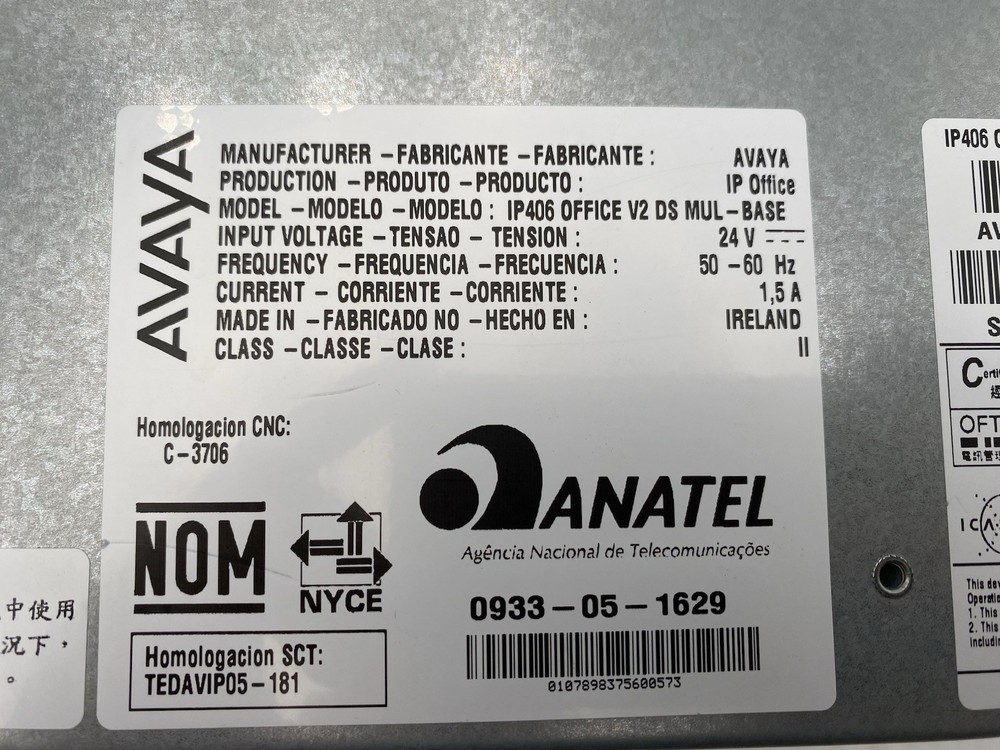 Avaya IP 406 Office V2 DS Mul Base PCS 11