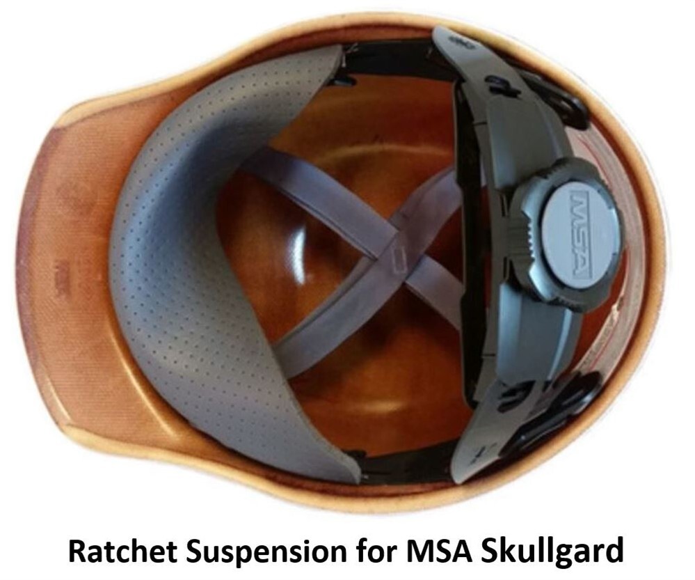 MSA Skullgard Small Cap Style with Ratchet Suspension - Natural Tan