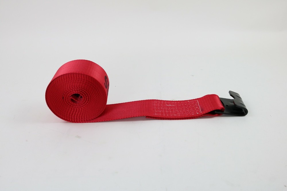 10 Pack 4" x 30' Winch Strap with Flat Hook - 5400 lbs WLL Flatbed Tie Down