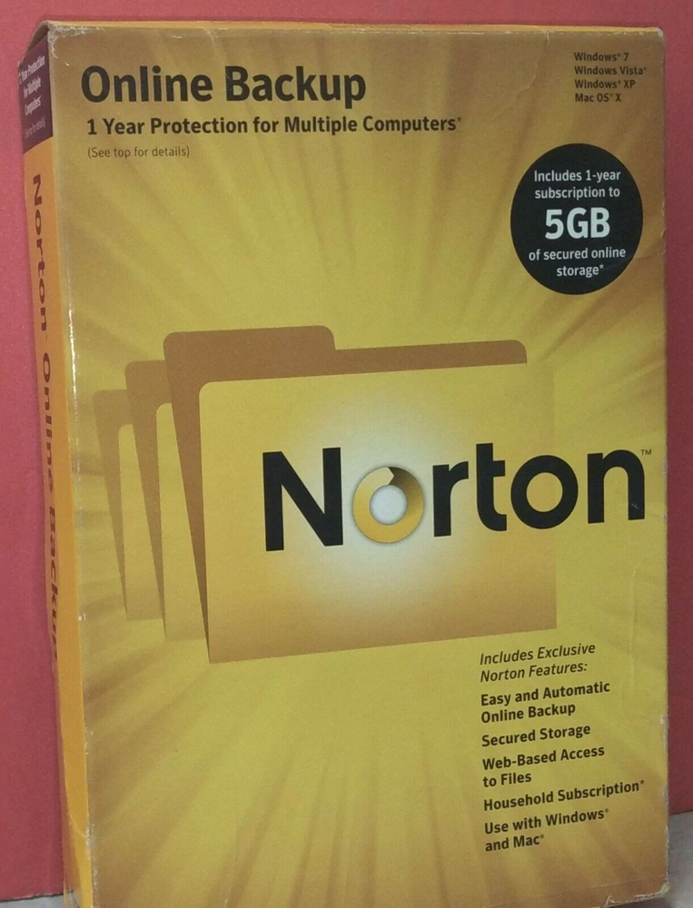 Norton Online Backup For Multiple Computers, 5GB ( 20969974 )