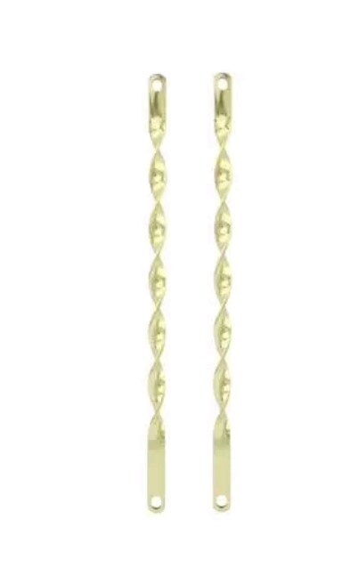GOLD FLAT TWISTED SPRINGER FORK  BARS FOR 20" BICYCLES LOWRIDERS