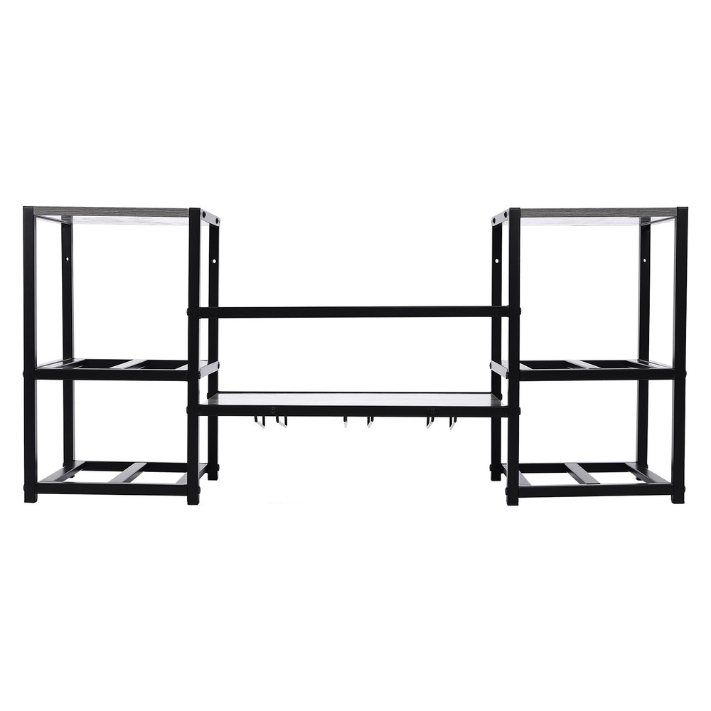 3-tiers Wine Rack Wall Mounted Wine Storage Display Rack 33-44 lbs Space Saving