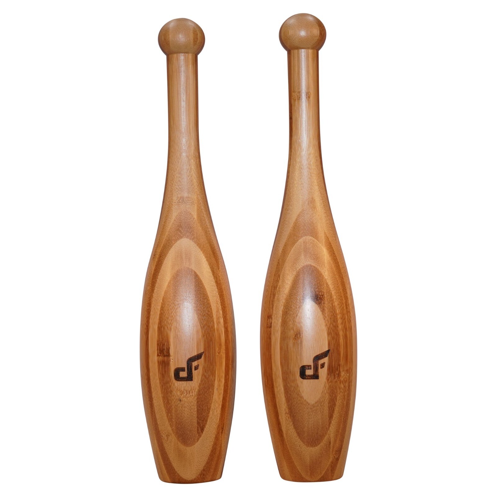 Indian Clubs - Pair of Traditional Wooden Clubbells - Shoulder & Grip Strength