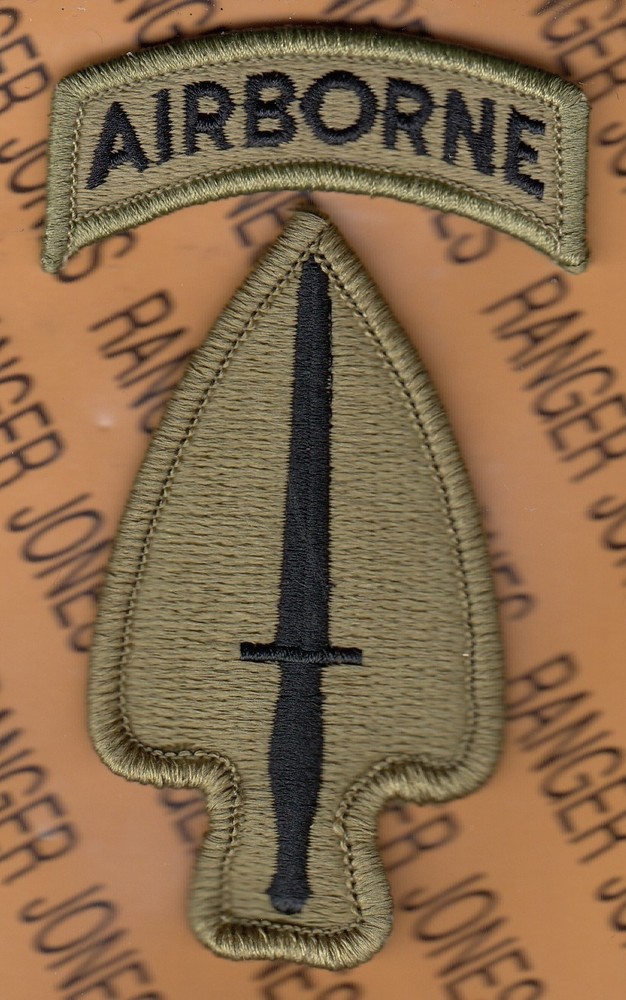 US Army Special Operations Command USASOC Airborne ~4.5" OCP w/ HOOK patch m/e