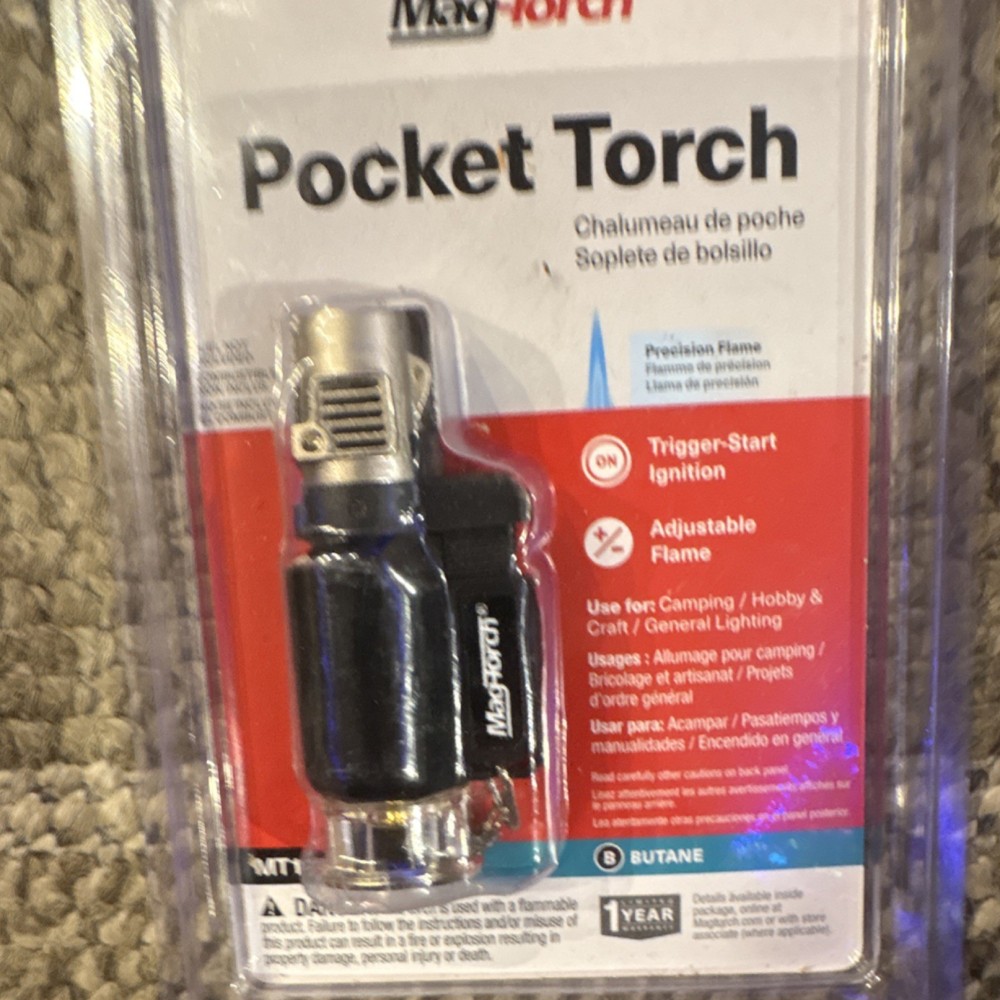 MagTorch MT11 Pocket Torch Butane Trigger-Start Adjustable Flame Camping