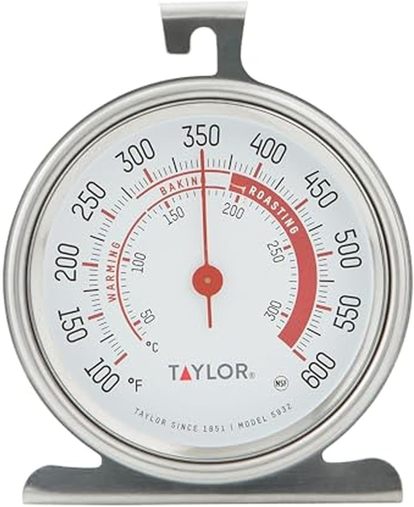 Taylor Precision Products Large Dial Thermometer, Silver