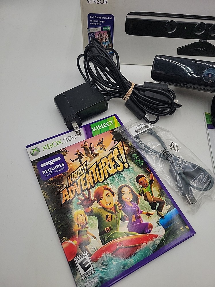 Microsoft Xbox 360 Kinect Motion Sensor Bar w/Kinect Adventures Game (READ)