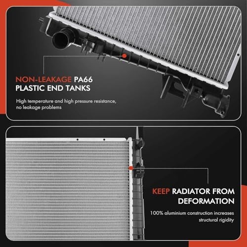 Engine Coolant Radiator Assembly - Compatible with Dodge Ram 1500 2004-2008