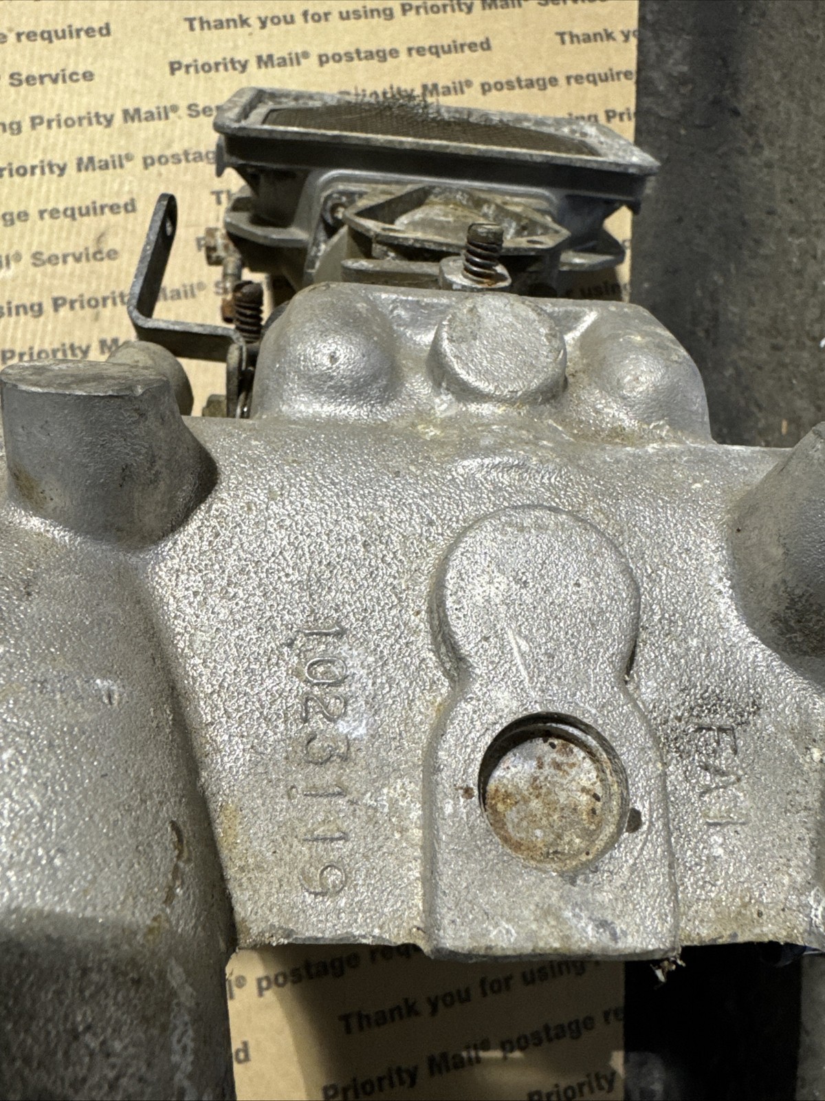 Volvo Penta AQ120 and AQ140 4 Cylinder Marine intake manifold with carb.