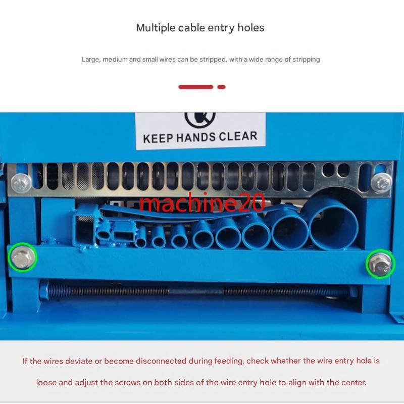 Electric stripping machine for optical fiber and cable