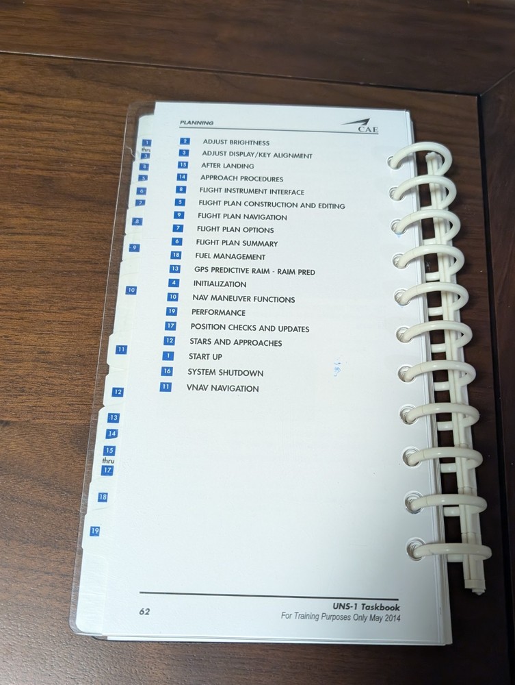 CAE UNS-1 FMS Taskbook