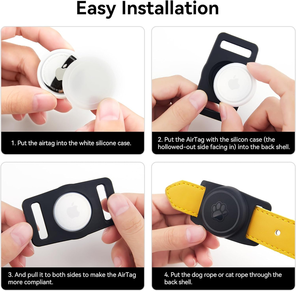 **Ultimate Waterproof AirTag Dog Collar - Secure GPS Pet Tracker Holder**