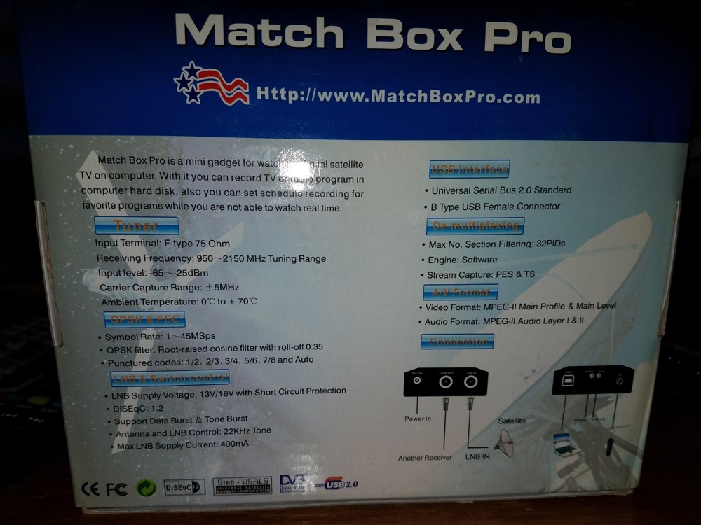 Match Box Pro - Watch Satellite TV on Computer