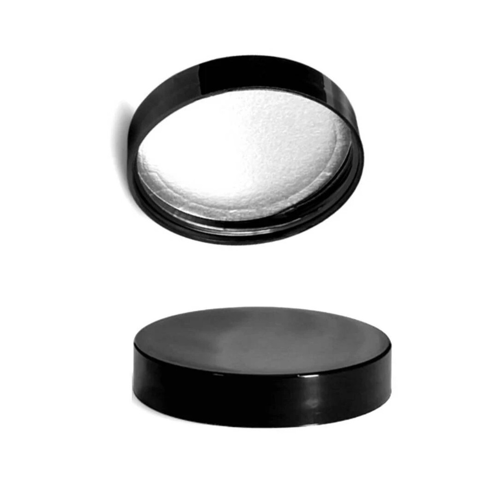 70-400 Black Silver Lined Jar Caps