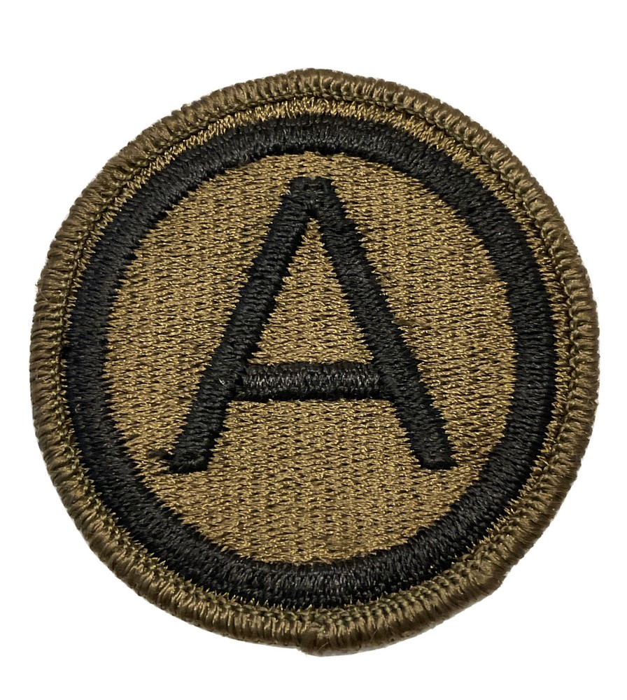 Vietnam Era U.S. Third 3rd Army Subdued OD Color Merrowed Edges Patch