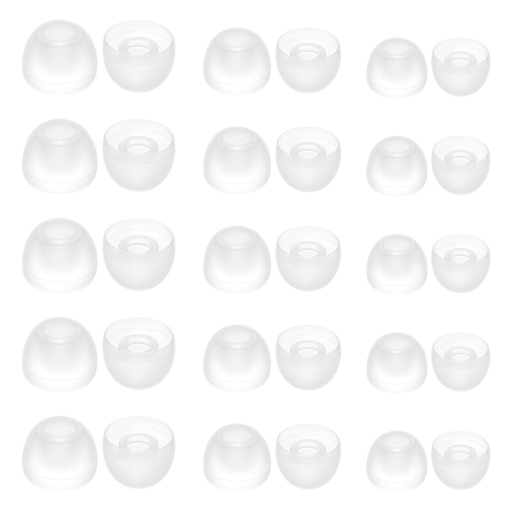 15 Pairs Silicone Ear Bud Replacement Pieces Earbuds Tips Replacement...